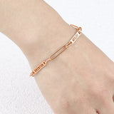 Personalized Paperclip Name Bracelet
