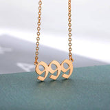 Dainty Angel Number Necklace