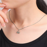 Mini Lotus Birthstone Pendant Necklace
