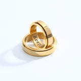 Personalized Classic Block Fidget Ring