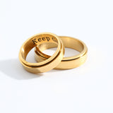 Personalized Classic Block Fidget Ring