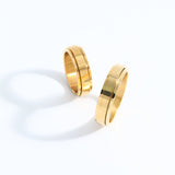 Personalized Classic Block Fidget Ring