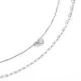 Classic Bezel Necklace and Petal Chain Set