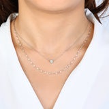 Classic Bezel Necklace and Petal Chain Set
