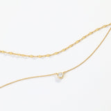 Classic Bezel Necklace and Petal Chain Set