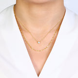 Classic Bezel Necklace and Petal Chain Set