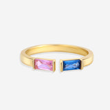 Adjustable Double Birthstone Ring