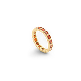 Emerald Cut Birthstone Eternity Ring
