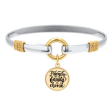 Friends Are The Family We Choose - Gold Background - Two Tone