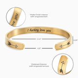 I Fucking Love You Cuff Bracelet