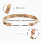 I Fucking Love You Cuff Bracelet