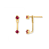 Birthstone Drop Ear Jacket Earrings