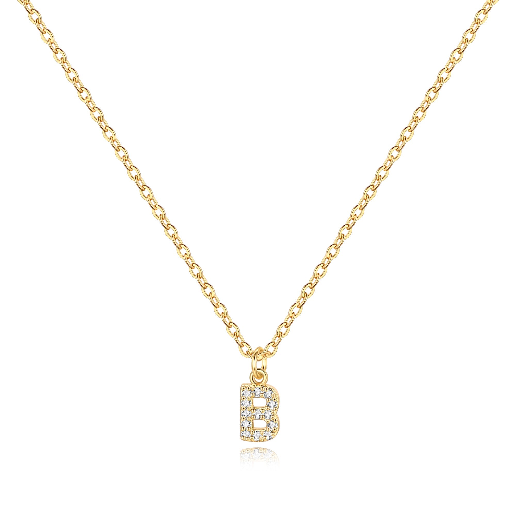 Pavé Uppercase Initial Necklace
