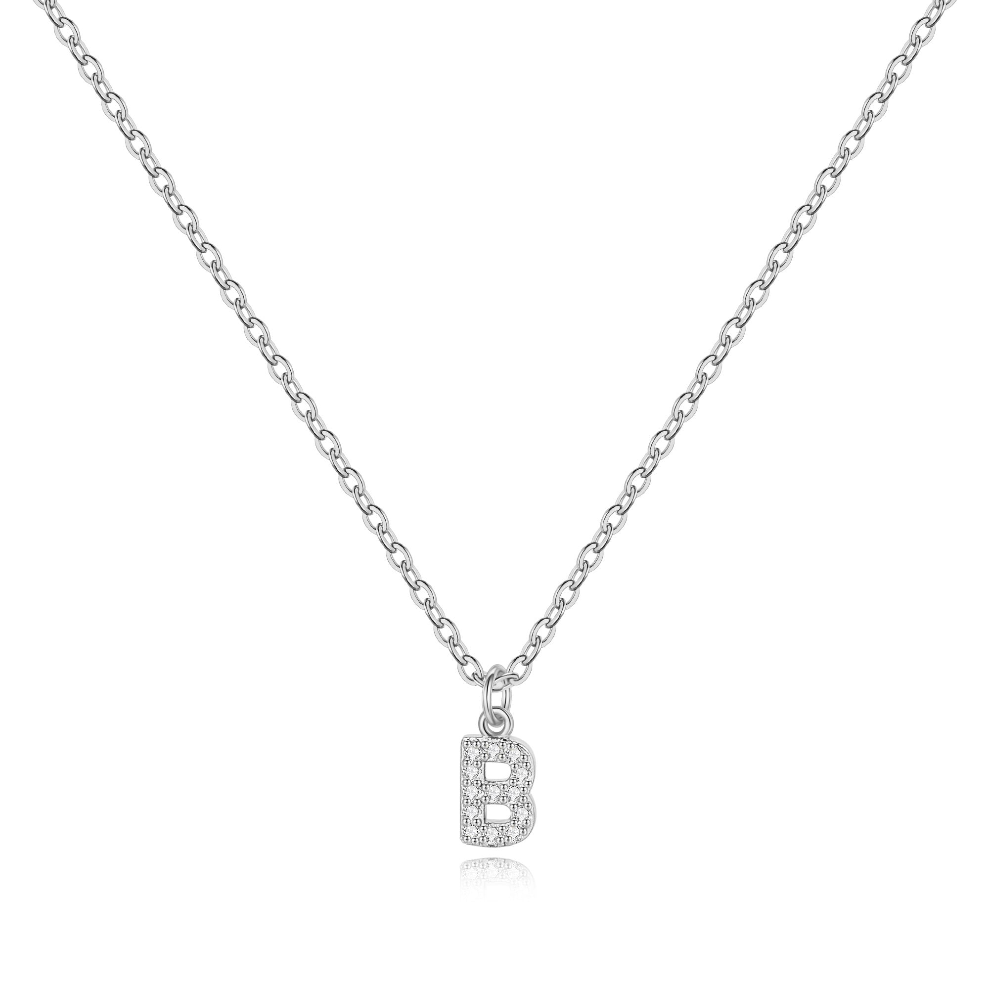 Pavé Uppercase Initial Necklace