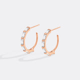 Baguette Diamond Hoop Earrings