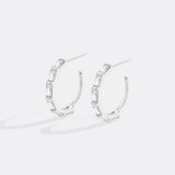 Baguette Diamond Hoop Earrings