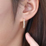 Baguette Diamond Hoop Earrings