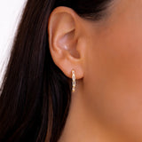 Baguette Diamond Hoop Earrings