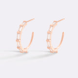 Baguette Diamond Hoop Earrings