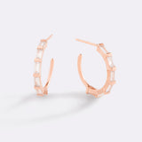 Baguette Diamond Hoop Earrings