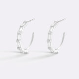 Baguette Diamond Hoop Earrings