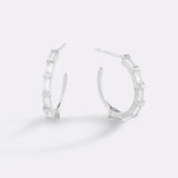 Baguette Diamond Hoop Earrings