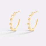 Baguette Diamond Hoop Earrings