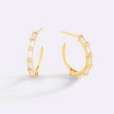 Baguette Diamond Hoop Earrings