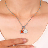 Baguette Birthstone & Initial Necklace