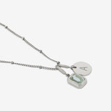 Baguette Birthstone & Initial Necklace