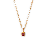 Baguette Birthstone Necklace
