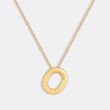 Balloon Initial Necklace with Satellite Chain