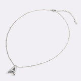 Balloon Initial Necklace with Satellite Chain