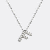 Balloon Initial Necklace with Satellite Chain