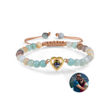 Beaded Heart Photo Bracelet