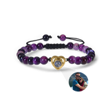 Beaded Heart Photo Bracelet