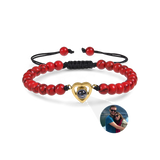 Beaded Heart Photo Bracelet