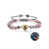 Beaded Heart Photo Bracelet