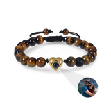 Beaded Heart Photo Bracelet