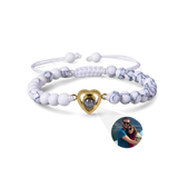 Beaded Heart Photo Bracelet