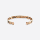 Beautiful Girl You Can Do Hard Things Cuff Bracelet