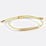 Beautiful Girl You Can Do Hard Things Inspire Bracelet