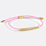 Beautiful Girl You Can Do Hard Things Inspire Bracelet