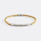 Because I F♥cking Sparkle Beaded Inspire Bracelet