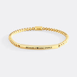 Because I F♥cking Sparkle Beaded Inspire Bracelet