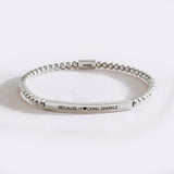 Because I F♥cking Sparkle Beaded Inspire Bracelet