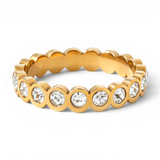 Bezel Set Eternity Stacking Ring