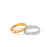 Bezel Set Eternity Stacking Ring