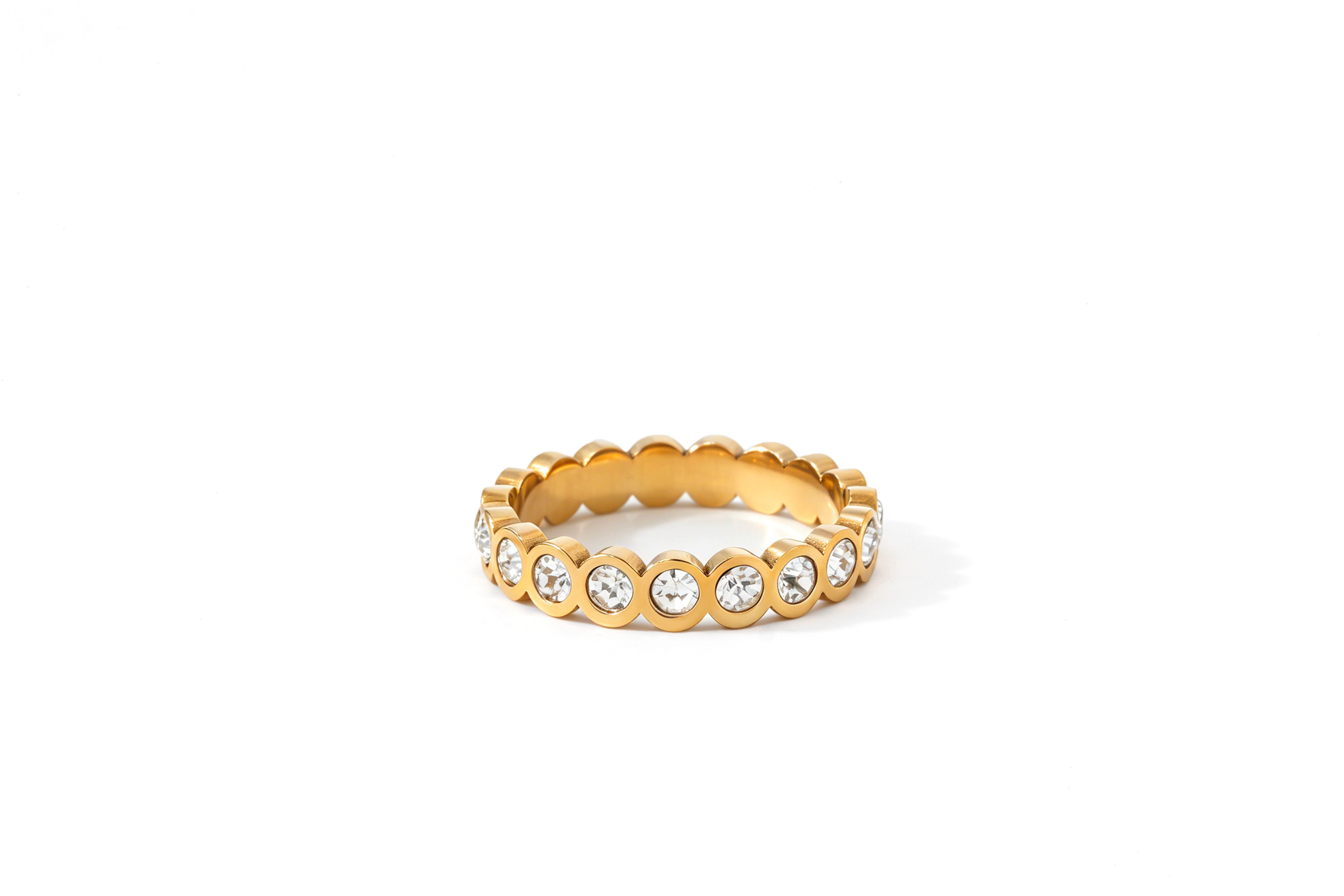 Bezel Set Eternity Stacking Ring