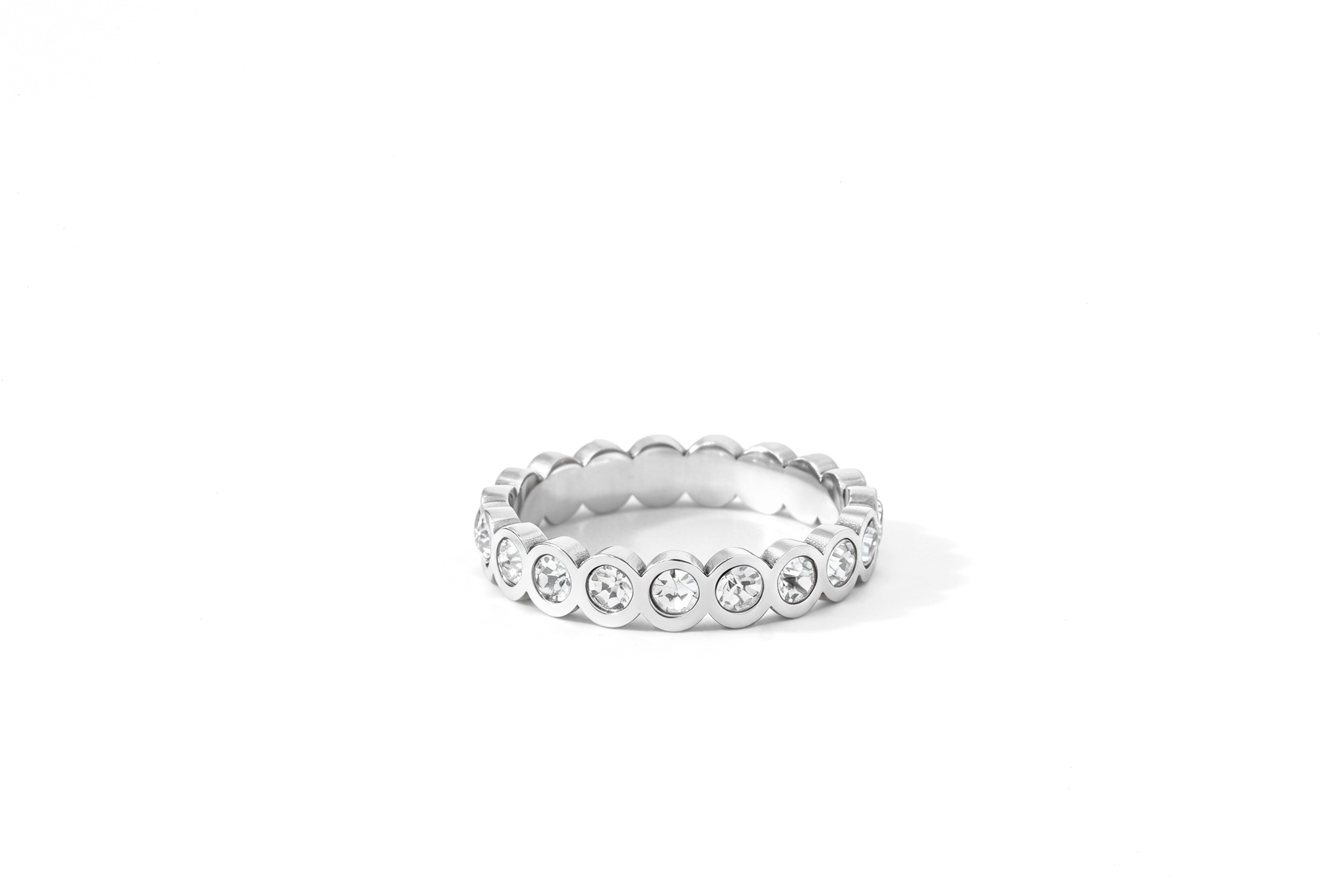Bezel Set Eternity Stacking Ring
